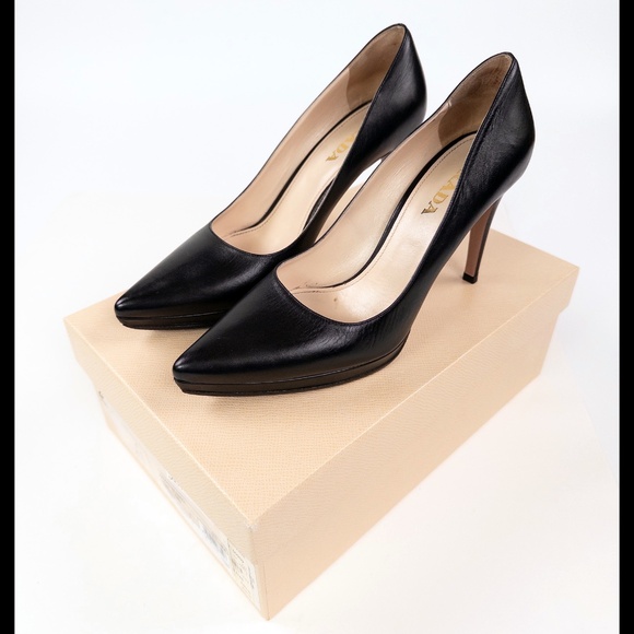 Prada Vitello Lux 3 Platform Pumps Heels - Picture 6 of 8
